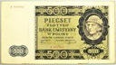 1940 500 zł Pięćset Złotych seria A Góral