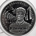 10 zł złotych 2010 Auschwitz Witold Pilecki