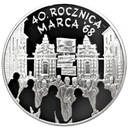 10 zł złotych 2008 40 rocznica marca '68