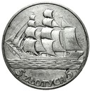 5 zł złotych 1936 Żaglowiec Żaglówka Statek