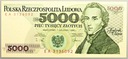 1988 5000 zł złotych Chopin seria DA