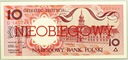 NIEOBIEGOWY 10 zł złotych 1990 WARSZAWA seria D