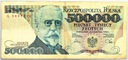 1990 500000 zł złotych Sienkiewicz seria G