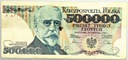 1990 500000 zł złotych Sienkiewicz seria P