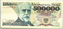 1990 500000 zł złotych Sienkiewicz seria R