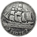 2 złote 1936 Żaglowiec Żaglówka Statek SREBRO