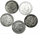 Holandia Lot Zestaw 5 x 1 Gulden Inwestycja Srebro