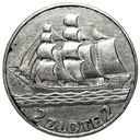 2 złote 1936 Żaglowiec Żaglówka Statek SREBRO