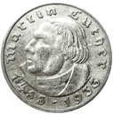 Niemcy 2 Marki Reichsmark Martin Luther 1933