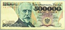 1990 500000 zł złotych Sienkiewicz seria AB