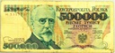 1990 500000 zł złotych Sienkiewicz seria H