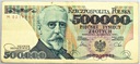 1990 500000 zł złotych Sienkiewicz seria M