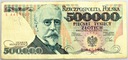 1990 500000 zł złotych Sienkiewicz seria S