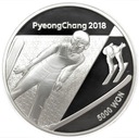 Korea 5000 WON 2018 PyeongChang SREBRO