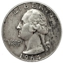 USA 25 centów, quarter dollar 1964
