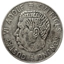 Szwecja, 1 Korony Kronor 1955, Gustaf VI, SREBRO