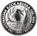 Australia 5 Dolarów 1991 Kukabura SREBRO