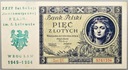1930 5 zł Pięć złotych Ser. DF NADRUK