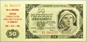 1948 50 zł Pięćdziesiąt Złotych seria EL NADRUK (1