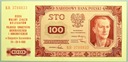 1948 100 zł Sto Złotych, seria KR NADRUK (1)