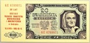 1948 20 zł Dwadzieścia Złotych seria KE NADRUK (2)