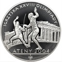 10 zł złotych 2004 Ateny Szermierka