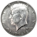 USA 1/2 Dolara Half Dollar 1968 Kennedy SREBRO