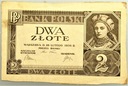 1936 2 zł Dwa złote, BEZ SERII I NUMERU