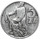 5 zł złotych 1958 z Rybakiem, wąskie 8, Rybak