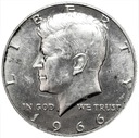 USA 1/2 Dolara Half Dollar 1966 Kennedy SREBRO
