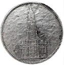 Niemcy 5 Marek Mark 1934 Wieża Kościół SREBRO