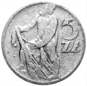 5 zł złotych 1958 z Rybakiem, wąskie 8, Rybak