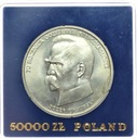 50000 złotych 1988 Piłsudski Niepodległość SREBRO