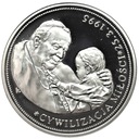 Jan Paweł II Cywilizacja Miłości SREBRO