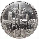100000 zł złotych 1990 Solidarność TYP A SREBRO