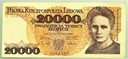 1989 20000 20.000 zł złotych Skłodowska seria C