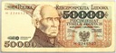 1989 50000 zł złotych Staszic seria H