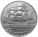 5 zł złotych 1936 Żaglowiec Żaglówka Statek