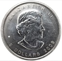 5 Dolarów five dollars 2009 SREBRO 1oz