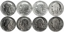 LOT 8 x 2 zł Głowa kobiety INWESTYCJA SREBRO