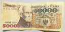 1993 50000 zł złotych Staszic seria A