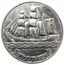 5 zł złotych 1936 Żaglowiec Żaglówka Statek
