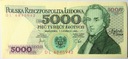 1982 5000 zł złotych Chopin seria DL