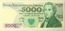 1988 5000 zł złotych Chopin seria DC