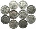 LOT 10x 2 zł złote Głowa kobiety SREBRO INWESTYCJA