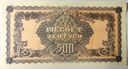 1944 500 zł złotych Obowiązkowe, seria BH ODBITKA