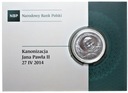 10 zł złotych 2014 Kanonizacja Jana Pawła II