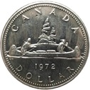 Kanada 1 dolar 1972 Kanoe kanu SREBRO