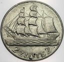 2 złote 1936 Żaglowiec Żaglówka Statek SREBRO