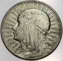 5 zł złotych 1933 Głowa kobiety Polonia SREBRO